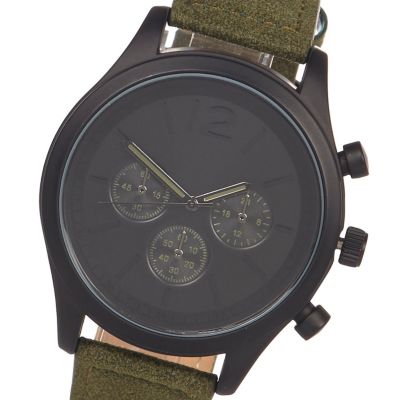Khaki textile strap watch